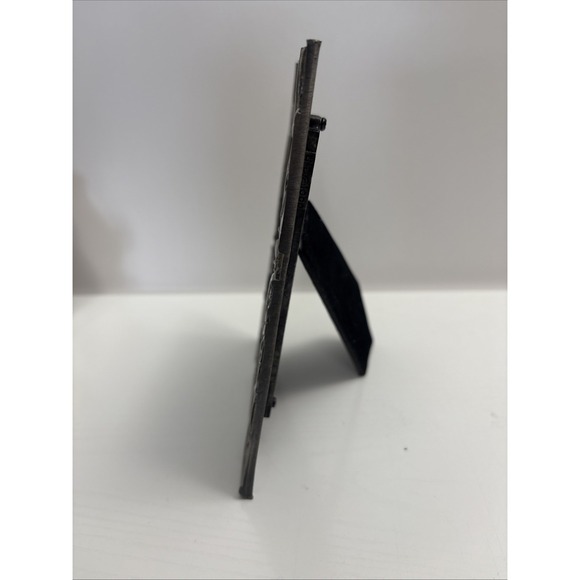 Steampunk Clock Photo Frame Silver Tone Roman Numeral Gear Desk Art - Picture 8 of 11